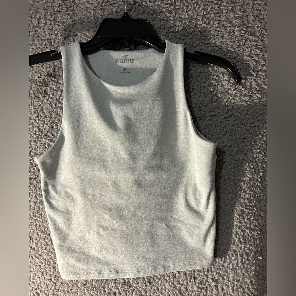 Hollister mint green cropped Tank Top